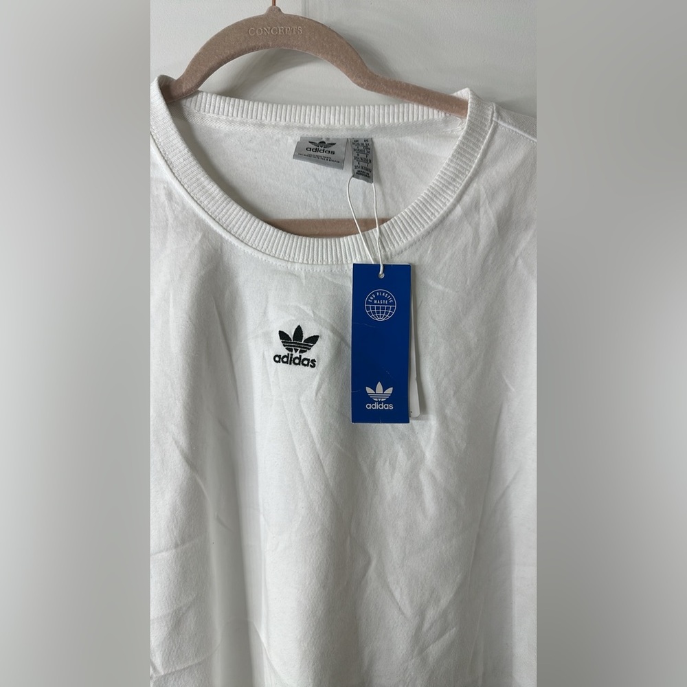Adidas White Sweat Tee
